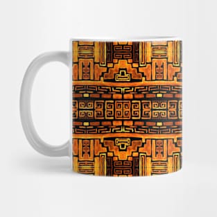 Native Tribal Pattern Brown and Bronze Mug